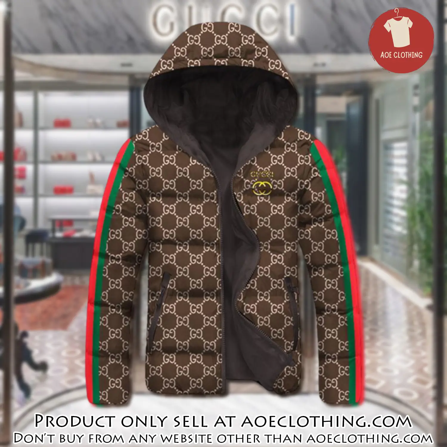 Gucci downfilled coat ultralight down jacket outdoor jacket warm outwear dfj1011 aoe2152588